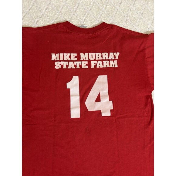 Vintage Phillies Mike Murray #14 State Farm 2 Sided Tee Red Men’s Size M - Picture 7 of 12